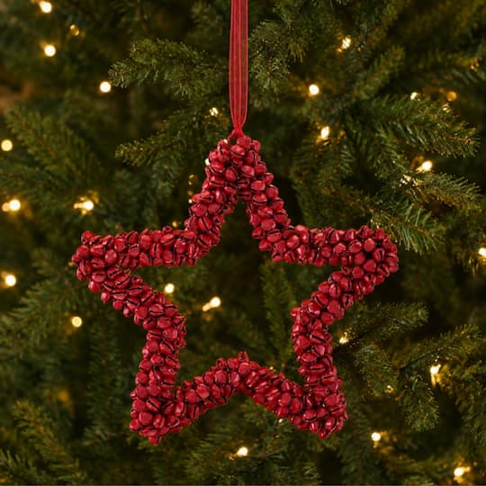 Melrose 6.5" Red Iron Star Ornaments, 6ct.